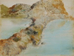Rocky coast by Edgar Degas Oil Painting