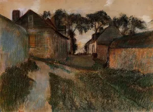 Rue Quesnoy, Saint-Valery-sur-Somme painting by Edgar Degas