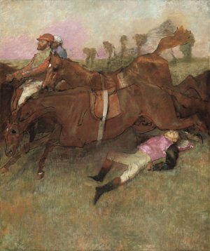 Scene from the Steeplechase - The Fallen Jockey by Edgar Degas Oil Painting