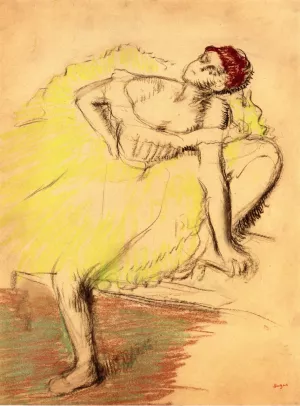 Seated Dancer II by Edgar Degas - Oil Painting Reproduction