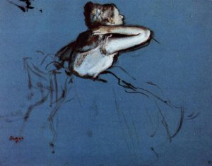 Seated Dancer in Profile Oil painting by Edgar Degas
