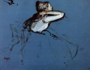 Seated Dancer in Profile by Edgar Degas - Oil Painting Reproduction