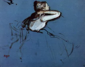 Seated Dancer in Profile by Edgar Degas Oil Painting