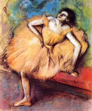 Seated Dancer by Edgar Degas - Oil Painting Reproduction