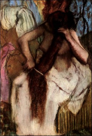 Seated Woman Combing Her Hair by Edgar Degas Oil Painting