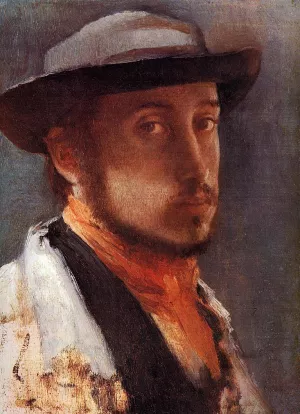 Self Portrait in a Soft Hat by Edgar Degas Oil Painting