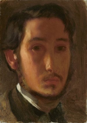 Self-Portrait with White Collar by Edgar Degas Oil Painting