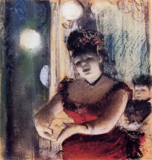 Singer in a Cafe-Concert by Edgar Degas - Oil Painting Reproduction