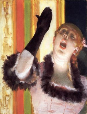 Singer with a Glove by Edgar Degas Oil Painting