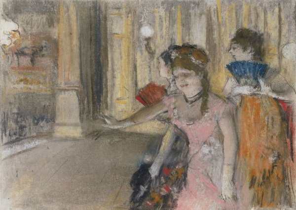 Singers on the Stage  by Edgar Degas - Hand-Painted Oil Painting Reproduction