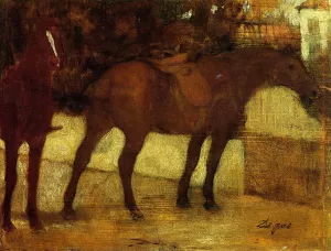 Study of Horses painting by Edgar Degas