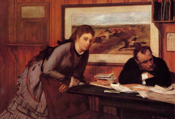 Main Product Photo of Sulking Painting by Edgar Degas