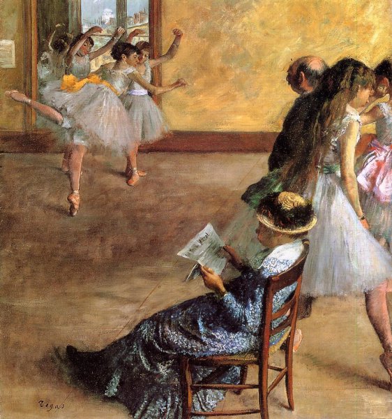 Main Product Photo of The Ballet Class Painting by Edgar Degas