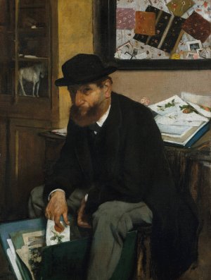 The Collector of Prints by Edgar Degas Oil Painting