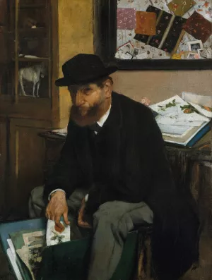 The Collector of Prints by Edgar Degas Oil Painting
