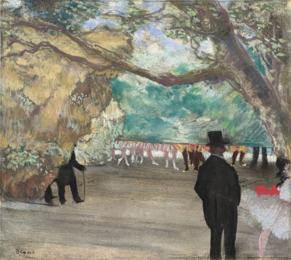 The Curtain  by Edgar Degas - Hand-Painted Oil Painting Reproduction