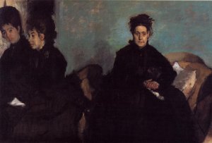The Duchess di Montajesi with Her Daughters, Elena and Camille Oil painting by Edgar Degas