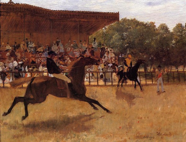 Main Product Photo of The False Start Painting by Edgar Degas
