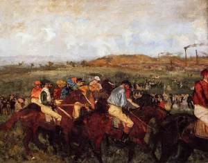The Gentlemen's Race: Before the Start painting by Edgar Degas