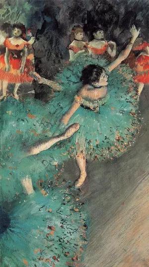 The Green Dancer painting by Edgar Degas