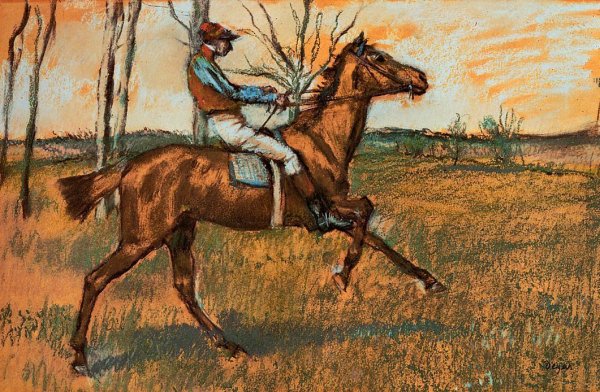 Main Product Photo of The Jockey Painting by Edgar Degas