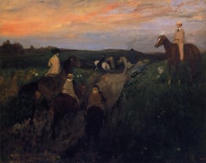 The Promenade on Houseback Oil painting by Edgar Degas