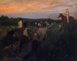 The Promenade on Houseback by Edgar Degas Oil Painting