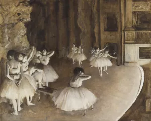 The Rehearsal of the Ballet on Stage by Edgar Degas Oil Painting