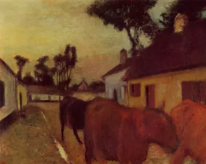 The Return of the Herd by Edgar Degas Oil Painting