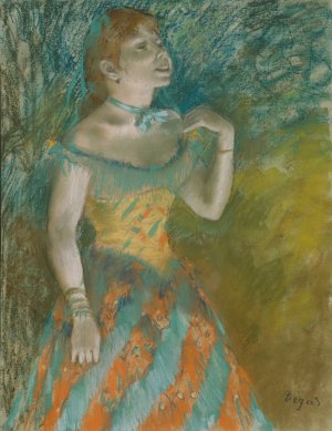 The Singer in Green by Edgar Degas Oil Painting