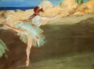 The Star - Dancer on Pointe painting by Edgar Degas