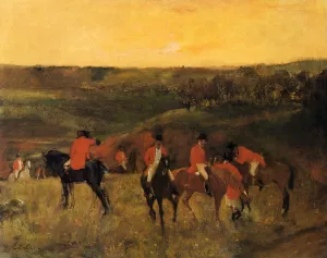 The Start of the Hunt by Edgar Degas - Oil Painting Reproduction
