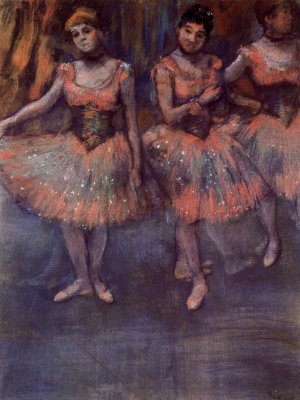 Three Dancers Before Exercise by Edgar Degas Oil Painting