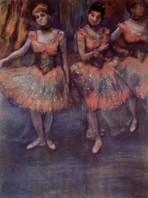 Three Dancers Before Exercise by Edgar Degas - Oil Painting Reproduction