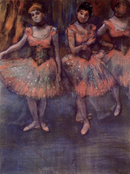 Three Dancers Before Exercise by Edgar Degas - Hand-Painted Oil Painting Reproduction