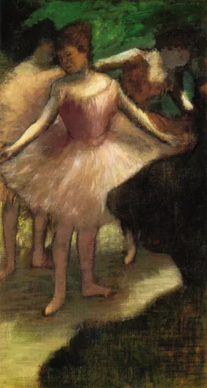 Three Dancers in Pink painting by Edgar Degas