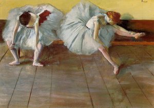 Two Ballet Dancers by Edgar Degas Oil Painting