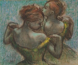 Two Dancers, Half-length by Edgar Degas Oil Painting