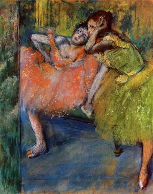 Two Dancers in the Studio by Edgar Degas Oil Painting