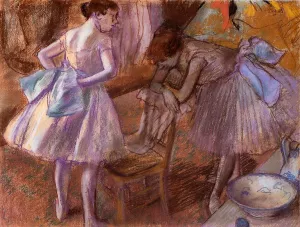 Two Dancers in Their Dressing Room by Edgar Degas - Oil Painting Reproduction