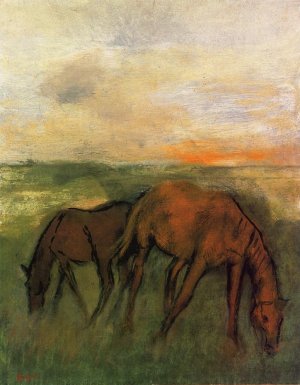 Two Horses in a Pasture