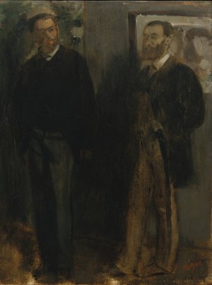 Two Men by Edgar Degas Oil Painting