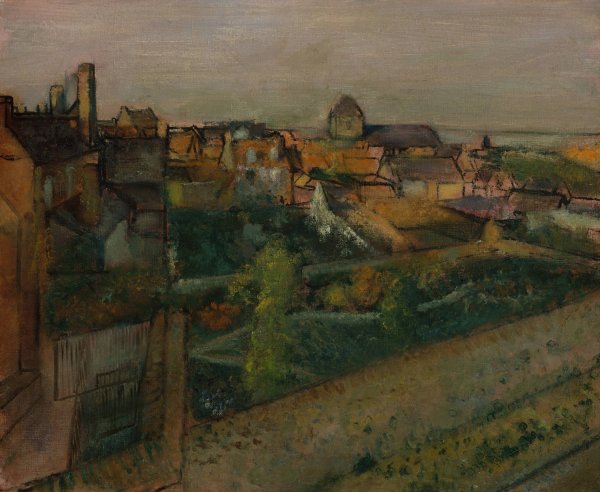View of Saint-Valery-sur-Somme  by Edgar Degas - Hand-Painted Oil Painting Reproduction