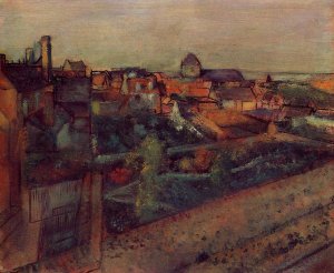 View of Saint-Valery-sur-Somme by Edgar Degas Oil Painting