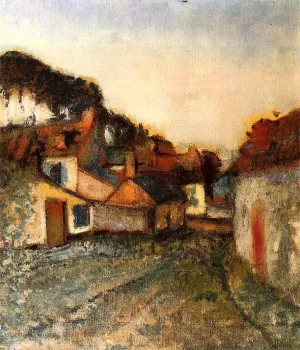 Village Street by Edgar Degas - Oil Painting Reproduction