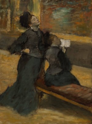 Visit to a Museum by Edgar Degas Oil Painting