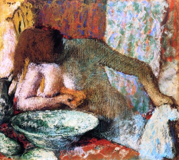 Woman at Her Toilette by Edgar Degas - Hand-Painted Oil Painting Reproduction