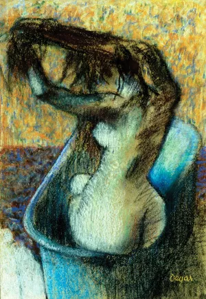Woman Bathing by Edgar Degas - Oil Painting Reproduction