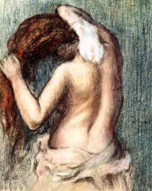 Woman Drying Herself 3 by Edgar Degas - Oil Painting Reproduction
