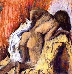 Woman Drying Herself 4 by Edgar Degas Woman Drying Herself 4 Oil painting by Edgar Degas